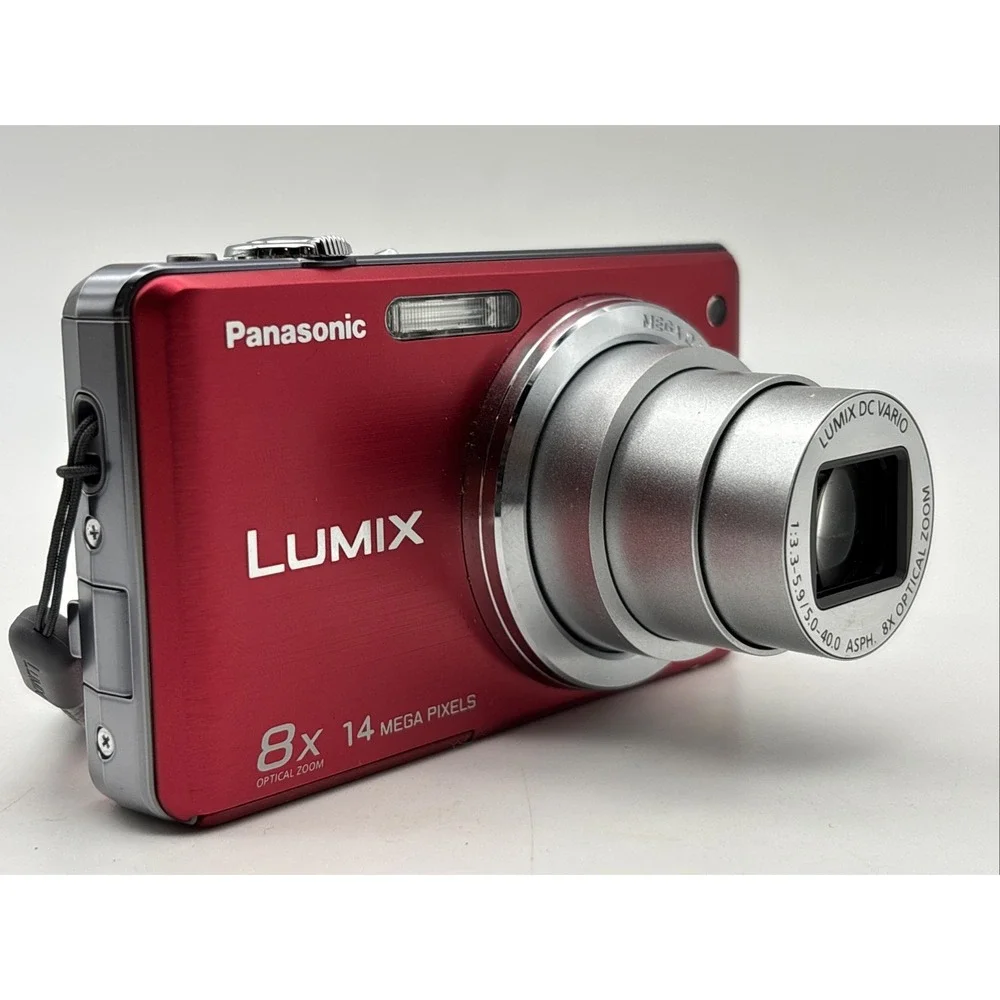 Panasonic LUMIX DMC-FH20 Red Compact Digital Camera 14.1MP- TESTED
